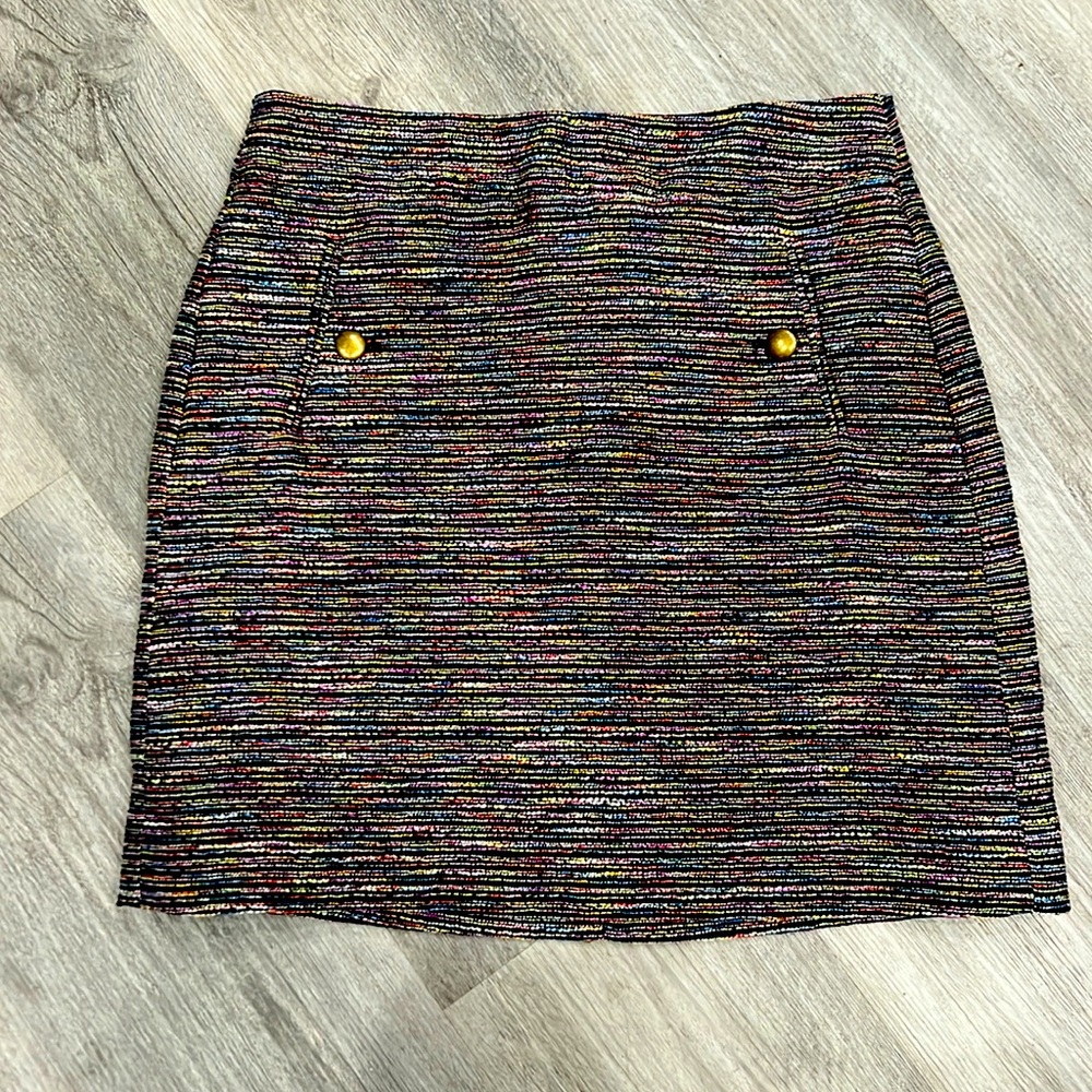 Ann Taylor Loft rainbow tweed skirt, NWOT